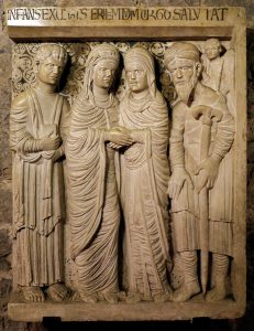 Gruamonte e Adeodato (o artisti della cerchia di Mastro Guglielmo), Visitazione, 1199, Pistoia, cattedrale di San Zeno